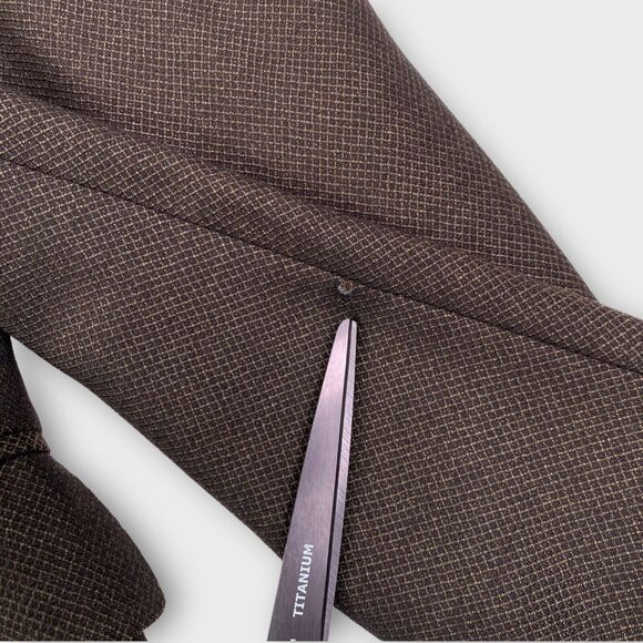 Ermenegildo Zegna Blazer Mens 48R Trofeo Roma Textured Brown Sport Jacket Vented - Picture 12 of 15